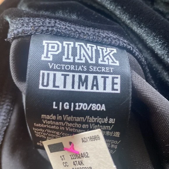 VICTORIA SECRET HIGH WAIST FULL LENGTH VELVET LEGGING  LARGE NEW - Picture 8 of 8